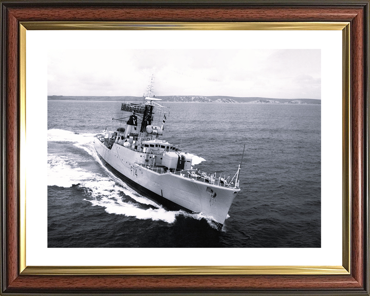 HMS Leopard (F14) Photo Print - Underway 1966 - Royal Navy Leopard Class Frigate Posters, Prints, & Visual Artwork Hampshire Prints 10 x 8 Classic Frame Yes