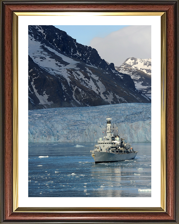 HMS Portland (F79) Photo Print - South Georgia 2010 - Royal Navy Type 23 Frigate Hampshire Prints 10 x 8 Classic Frame Yes