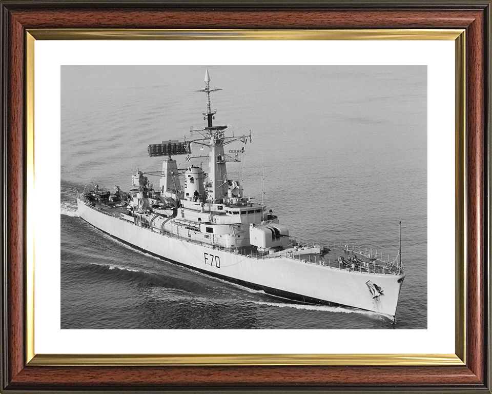 HMS Apollo (F70) Royal Navy Leander Class Frigate High Starboard Bow View Photo Print Wall Art Decor Posters, Prints, & Visual Artwork Hampshire Prints 10 x 8 Classic Frame Yes