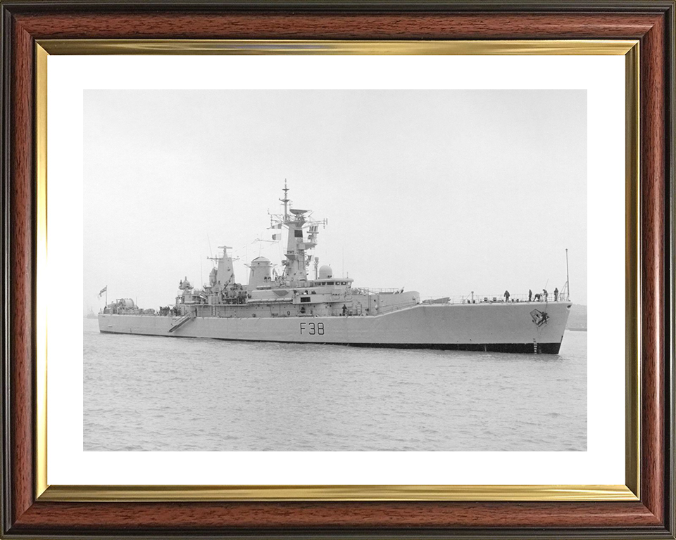 HMS Arethusa (F38) Royal Navy Leander Class Frigate Starboard View Photo Print Wall Art Naval Decor Posters, Prints, & Visual Artwork Hampshire Prints 10 x 8 Classic Frame Yes