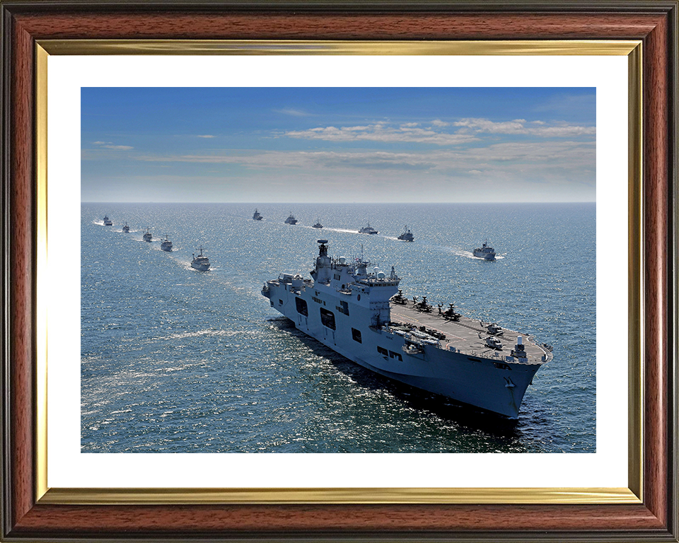 HMS Ocean (L12) Photo Print - BALTOPS 2015 - Royal Navy Landing Platform Helicopter Hampshire Prints 10 x 8 Classic Frame Yes
