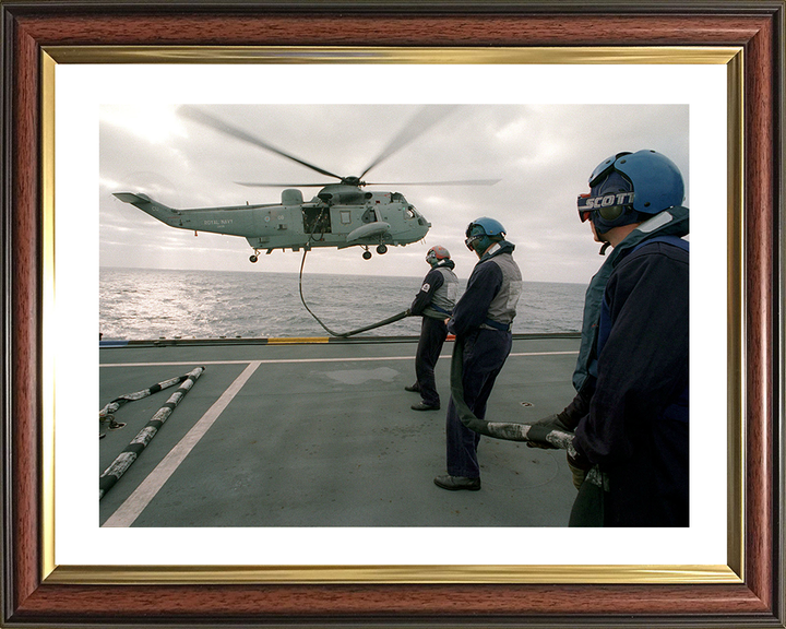 Sea King Helicopter refuelled in flight Photo Print - Royal Navy Aircraft Posters, Prints, & Visual Artwork Hampshire Prints 10 x 8 Classic Frame Yes