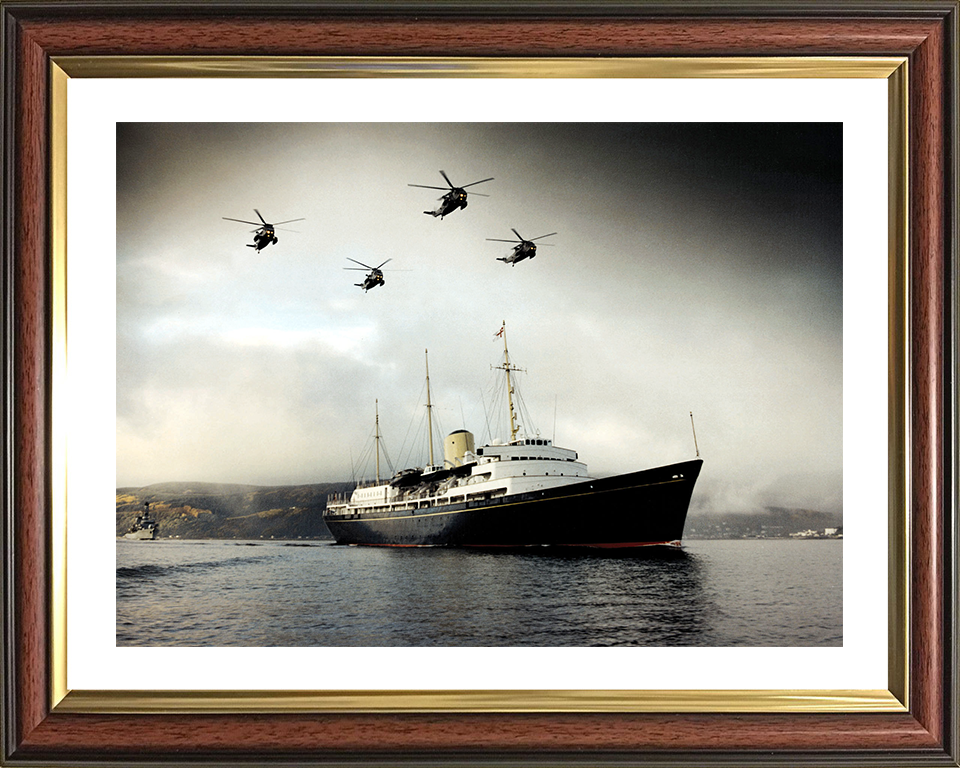 HMY Britannia Photo Print - Faslane Flyover - Royal Navy - Royal Yacht