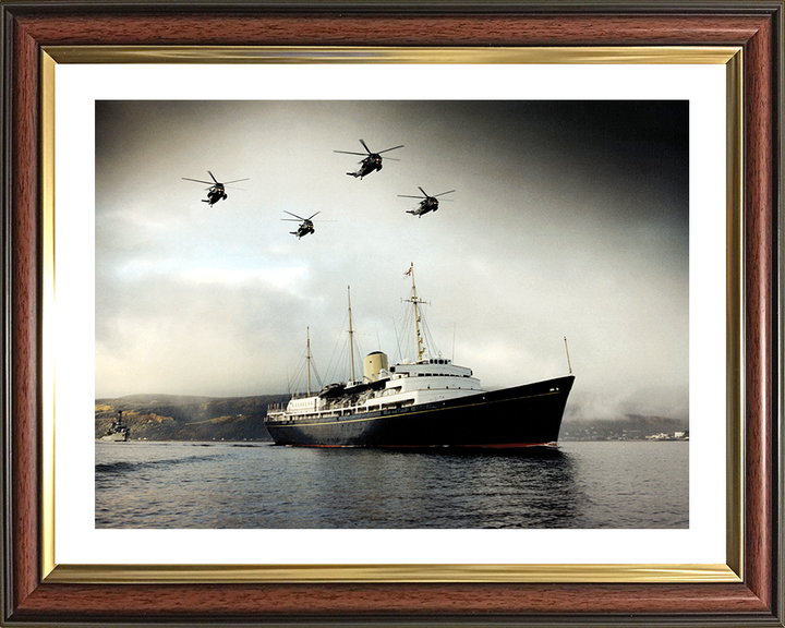 HMY Britannia Photo Print - Faslane Flyover - Royal Navy - Royal Yacht