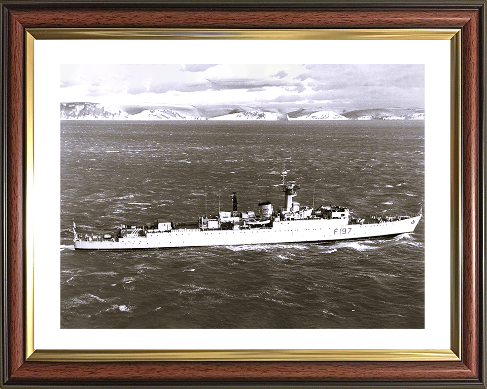 HMS Grenville (F197) Royal Navy U Class Destroyer At Sea 1969 Photo Print Wall Art Decor Posters, Prints, & Visual Artwork Hampshire Prints 10 x 8 Classic Frame Yes