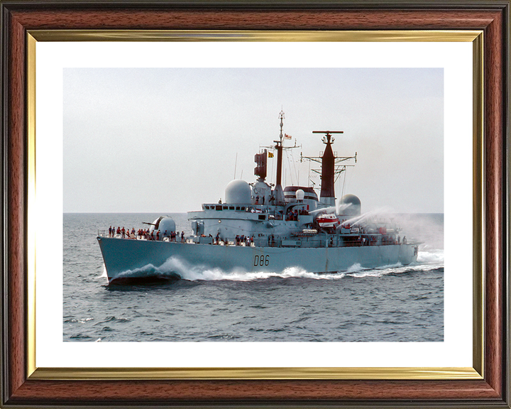 HMS Birmingham (D86) Royal Navy Type 42 Destroyer Handing Over Photo Print Wall Art Decor Posters, Prints, & Visual Artwork Hampshire Prints 10 x 8 Classic Frame Yes