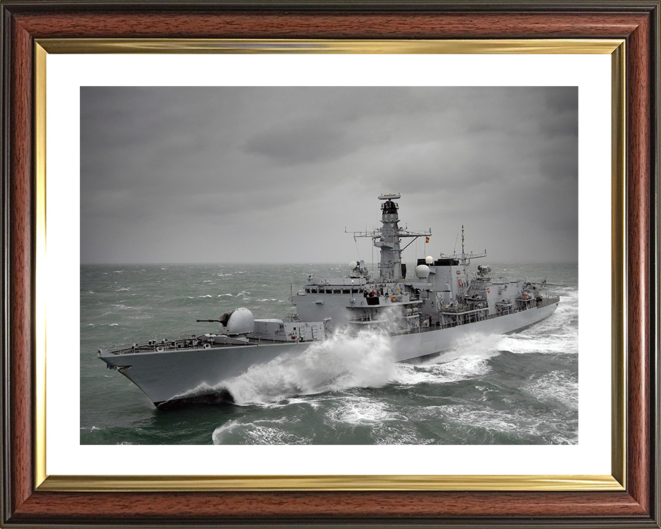 HMS Kent (F78) Photo Print - at sea 2010 - Royal Navy Type 23 Frigate Hampshire Prints 10 x 8 Classic Frame Yes