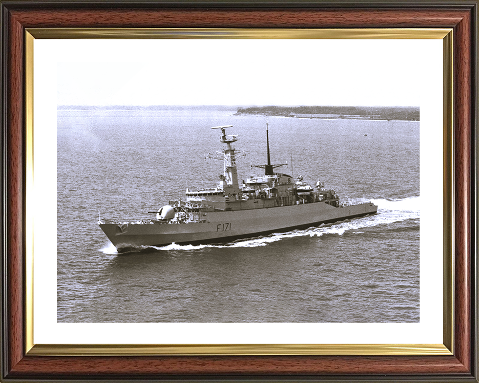 HMS Active (F171) Photo Print - Port Side View - Royal Navy Type 21 Frigate Posters, Prints, & Visual Artwork Hampshire Prints 10 x 8 Classic Frame Yes