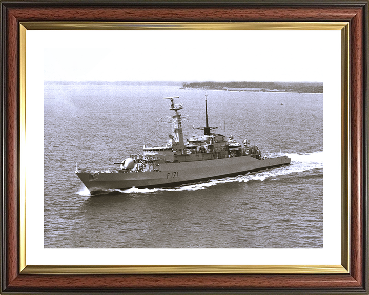 HMS Active (F171) Photo Print - Port Side View - Royal Navy Type 21 Frigate Posters, Prints, & Visual Artwork Hampshire Prints 10 x 8 Classic Frame Yes