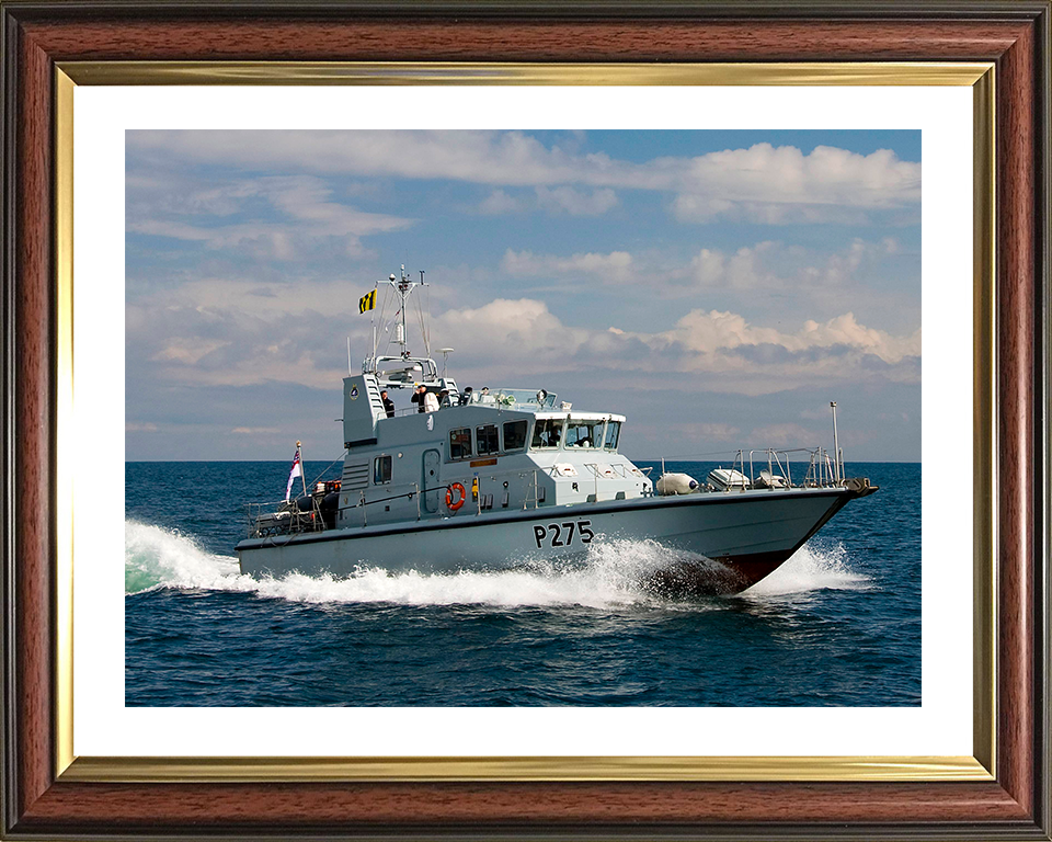 HMS Raider (P275) Photo Print - At Sea 2009 - Royal Navy Archer Class P2000 Patrol Vessel Hampshire Prints 10 x 8 Classic Frame Yes