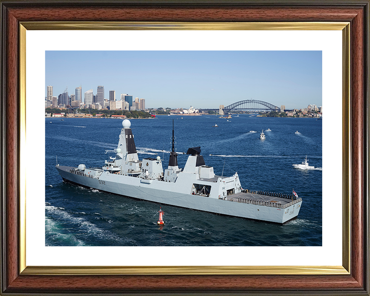 HMS Daring (D32) Photo Print - Sydney Harbour 2013 - Royal Navy Type 45 Destroyer Posters, Prints, & Visual Artwork Hampshire Prints 10 x 8 Classic Frame Yes