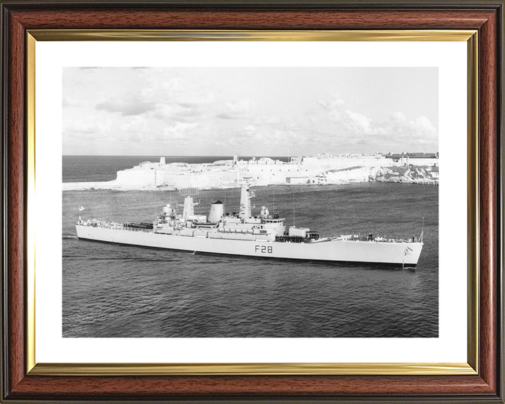 HMS Cleopatra (F28) Royal Navy Leander Class Frigate Valletta Malta Photo Print Wall Art Decor Posters, Prints, & Visual Artwork Hampshire Prints 10 x 8 Classic Frame Yes