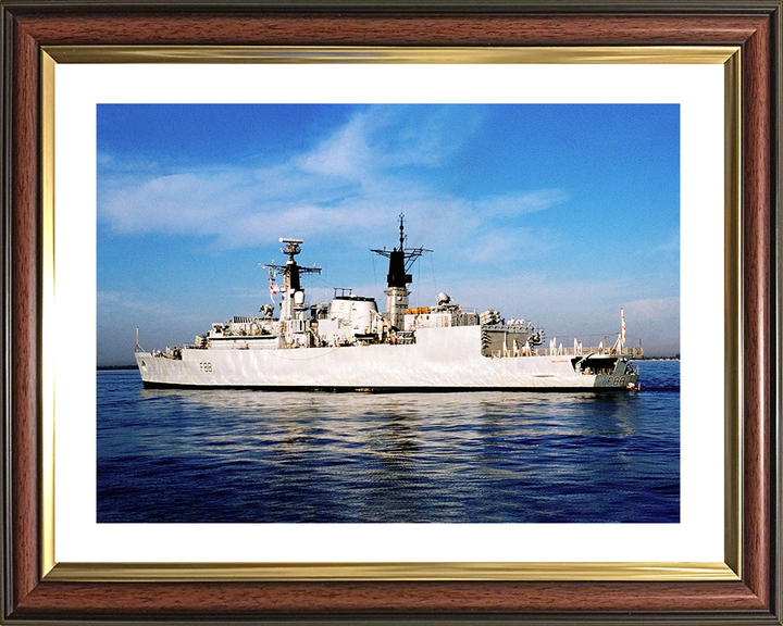 HMS Broadsword (F88) Royal Navy Type 22 Frigate Low Port Side View Photo Print Wall Art Decor Posters, Prints, & Visual Artwork Hampshire Prints 10 x 8 Classic Frame Yes
