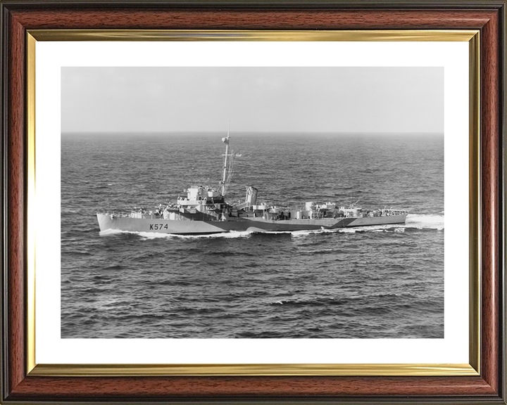 HMS Thornborough (K574) Photo Print - At Sea - Royal Navy Captain Class Frigate Hampshire Prints 10 x 8 Classic Frame Yes