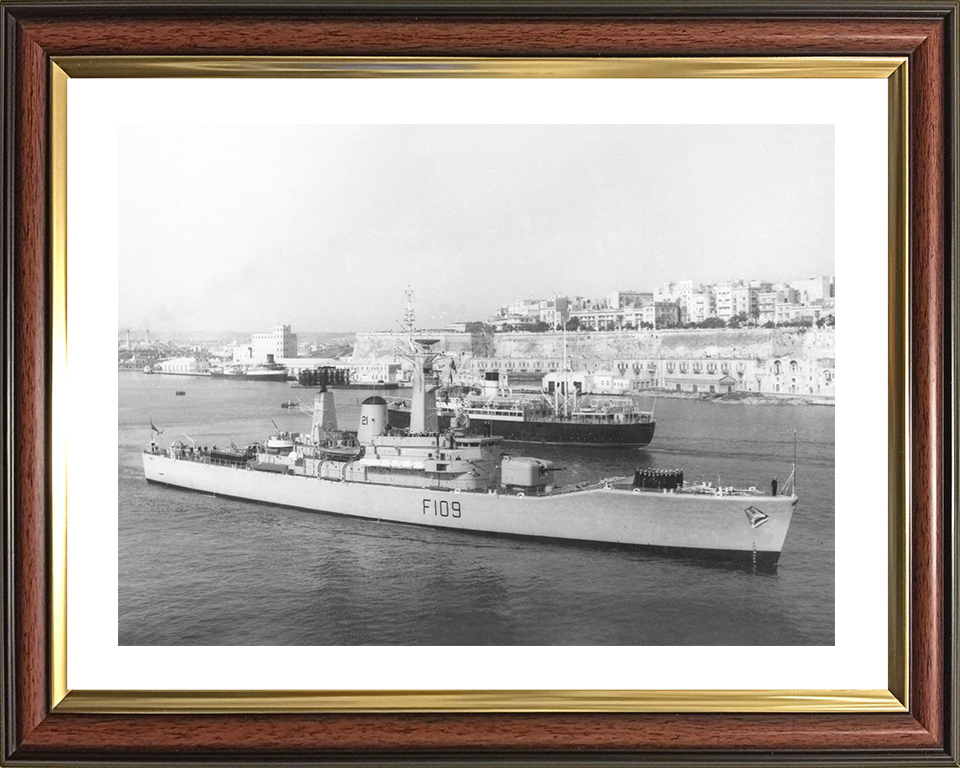 HMS Leander (F109) Photo Print - Malta 1966 - Royal Navy Leander Class Frigate
