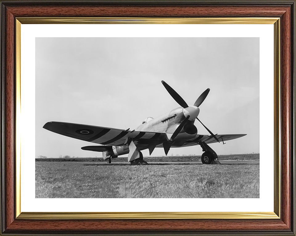 RAF Hawker Tempest V on the Ground Photo Print - Royal Air Force Aircraft Hampshire Prints 10 x 8 Classic Frame Yes