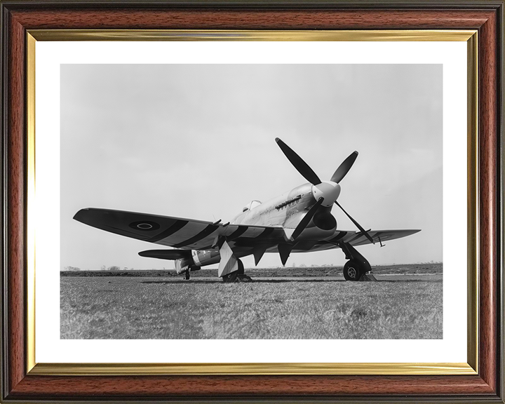 RAF Hawker Tempest V on the Ground Photo Print - Royal Air Force Aircraft Hampshire Prints 10 x 8 Classic Frame Yes