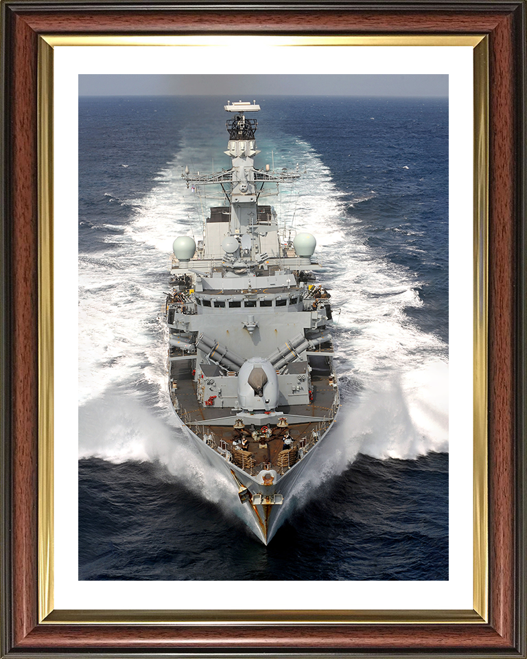 HMS Portland (F79) Photo Print - Bow View 2008 - Royal Navy Type 23 Frigate Hampshire Prints 10 x 8 Classic Frame Yes