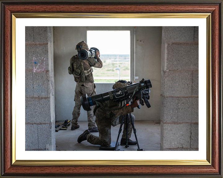 Soldiers with Javelin and NLAW Photo Print - British Army Hampshire Prints 10 x 8 Classic Frame Yes