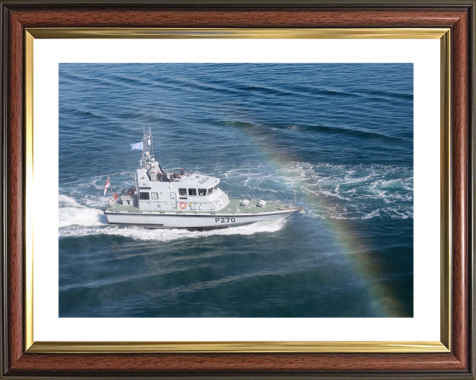 HMS Biter (P270) Royal Navy Archer Class P2000 Patrol Vessel Starboard View Photo Print Wall Art Decor Posters, Prints, & Visual Artwork Hampshire Prints 10 x 8 Classic Frame Yes