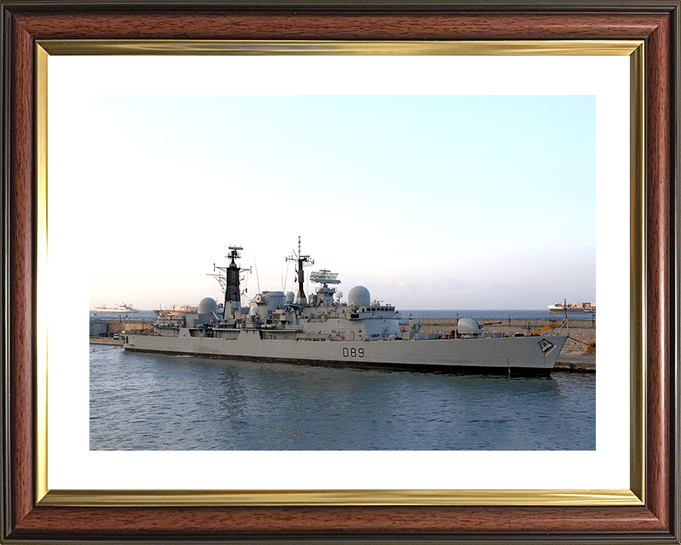HMS Exeter (D89) Photo Print - Gibraltar 2007 - Royal Navy Type 42 Destroyer Posters, Prints, & Visual Artwork Hampshire Prints 10 x 8 Classic Frame Yes