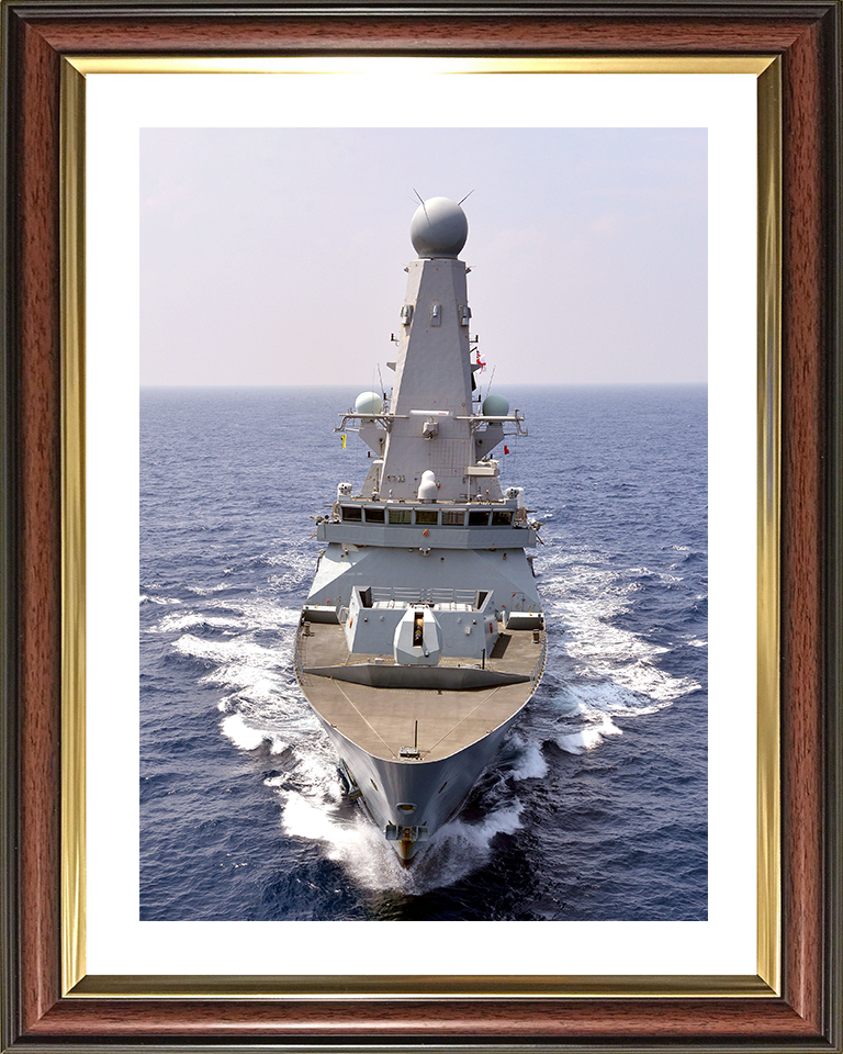 HMS Defender (D36) Photo Print - Indian Ocean 2016 - Royal Navy Type 45 Destroyer Posters, Prints, & Visual Artwork Hampshire Prints 10 x 8 Classic Frame Yes