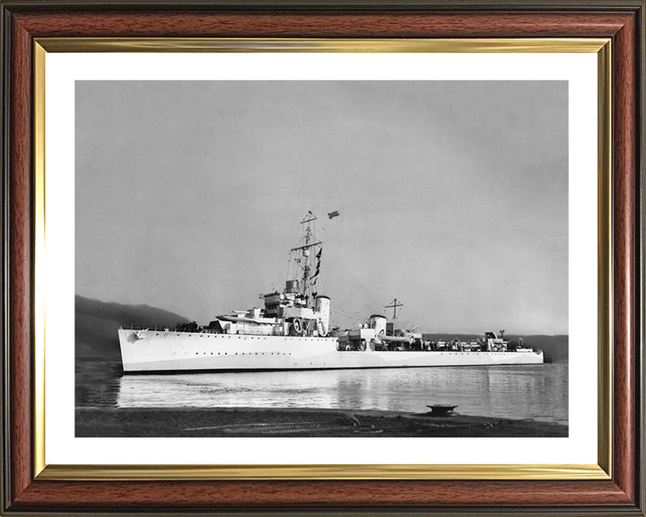 HMS Keppel D84 Royal Navy Thornycroft type flotilla leader Photo Print or Framed Print - Hampshire Prints