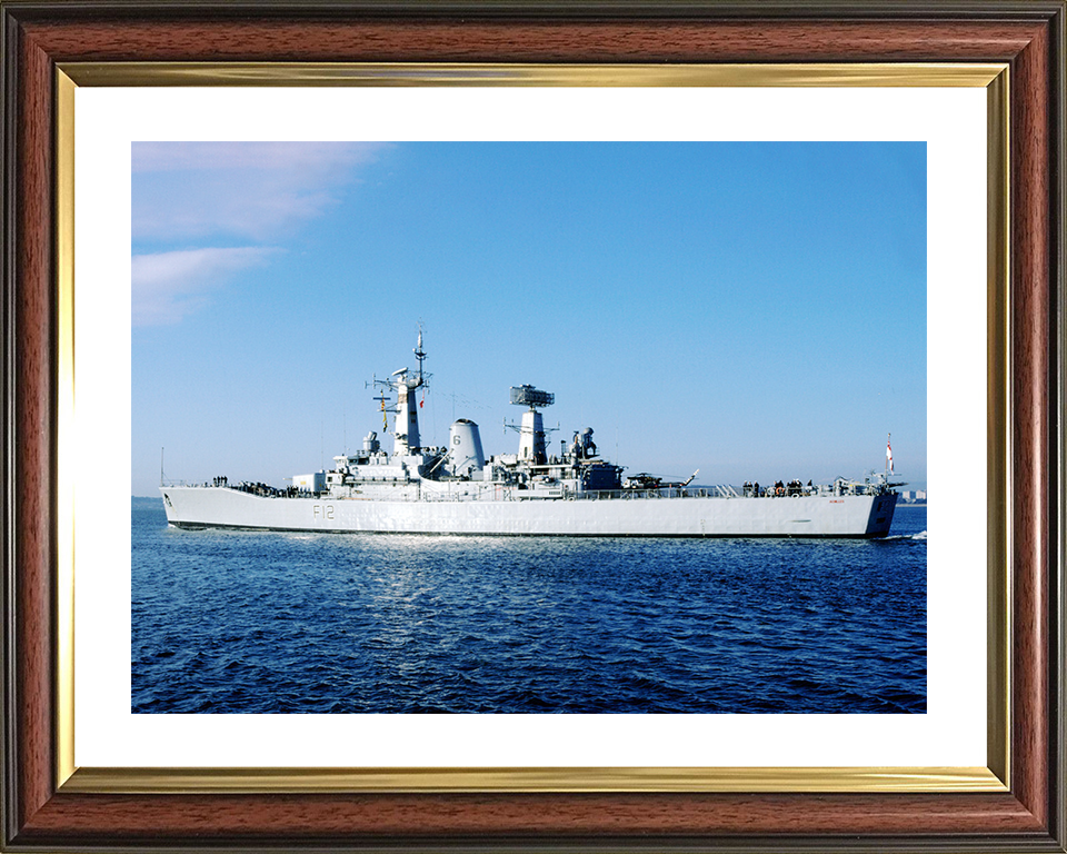 HMS Achilles (F12) Royal Navy Leander Class Frigate Photo Print Warship Wall Art Decor Posters, Prints, & Visual Artwork Hampshire Prints 10 x 8 Classic Frame Yes