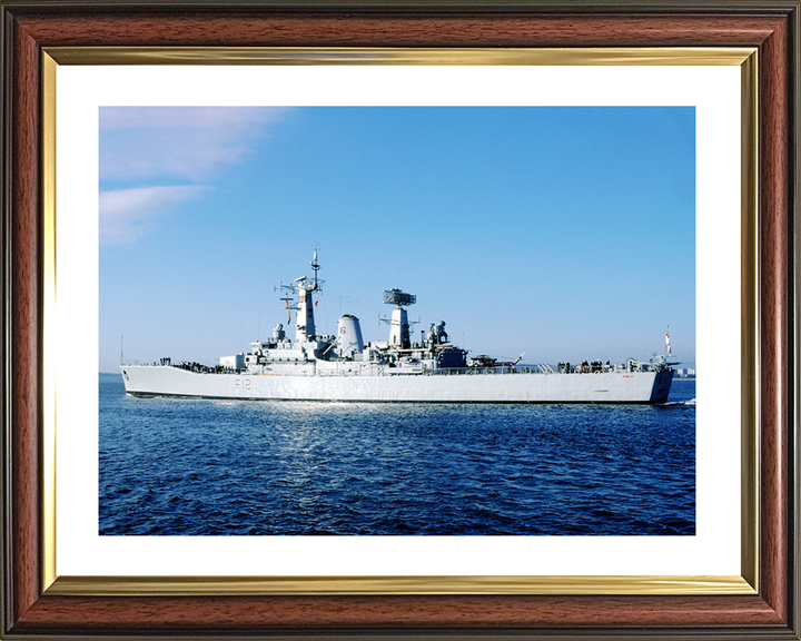 HMS Achilles (F12) Royal Navy Leander Class Frigate Photo Print Warship Wall Art Decor Posters, Prints, & Visual Artwork Hampshire Prints 10 x 8 Classic Frame Yes