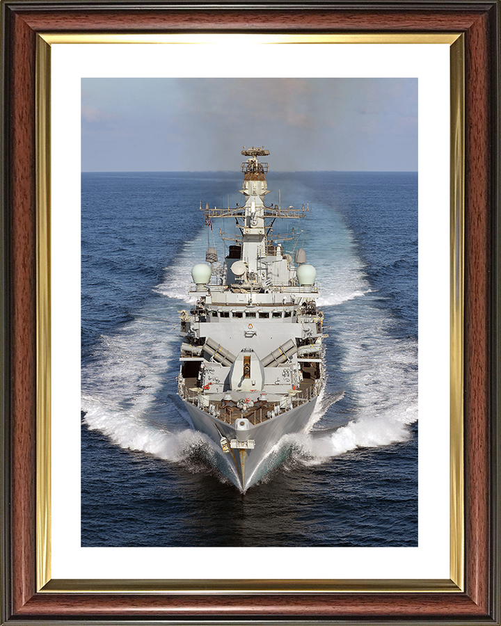 HMS Kent (F78) Photo Print - at sea 2015 - Royal Navy Type 23 Frigate Hampshire Prints 10 x 8 Classic Frame Yes