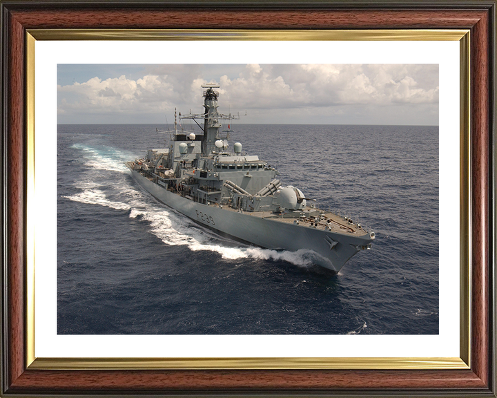 HMS Richmond (F239) Photo Print - At Sea 2004 - Royal Navy Type 23 Frigate Hampshire Prints 10 x 8 Classic Frame Yes