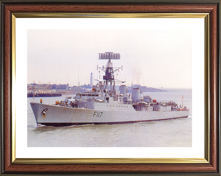 HMS Ashanti (F117) Royal Navy Tribal Class Frigate Entering Portsmouth Photo Print Wall Art Decor Posters, Prints, & Visual Artwork Hampshire Prints 10 x 8 Classic Frame Yes