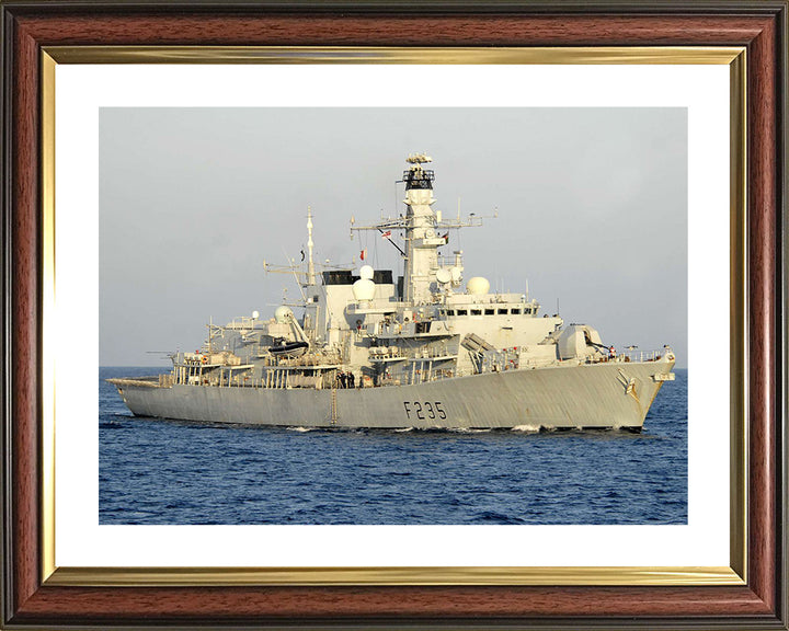 HMS Monmouth (F235) Photo Print - Starboard View - Royal Navy Type 23 Frigate Hampshire Prints 10 x 8 Classic Frame Yes