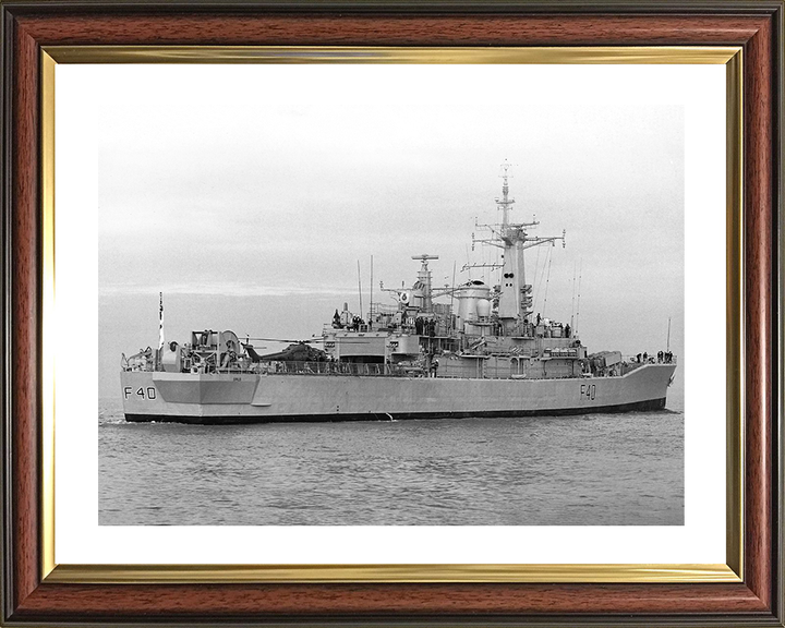 HMS Sirius (F40) Photo Print - At Sea 1984 - Royal Navy Leander Class Frigate Posters, Prints, & Visual Artwork Hampshire Prints 10 x 8 Classic Frame Yes