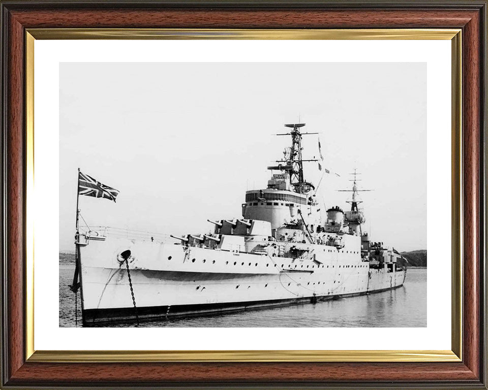 HMS Newcastle C76 Royal Navy Town class light cruiser Photo Print or Framed Print - Hampshire Prints