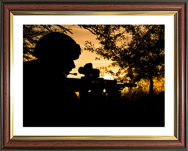RAF Regiment Silhouette Photo Print - Royal Air Force Hampshire Prints 10 x 8 Classic Frame Yes