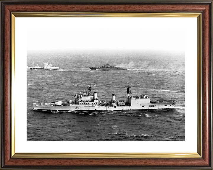 HMS Blake (C99) Photo Print - Escorting 1976 - Royal Navy Tiger Class Light Cruiser Posters, Prints, & Visual Artwork Hampshire Prints 10 x 8 Classic Frame Yes