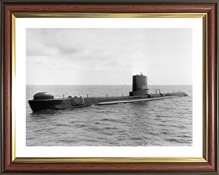 HMS Alderney (S66) (P416) Photo Print - Port Side View - Royal Navy Amphion Class Submarine Hampshire Prints 10 x 8 Classic Frame Yes