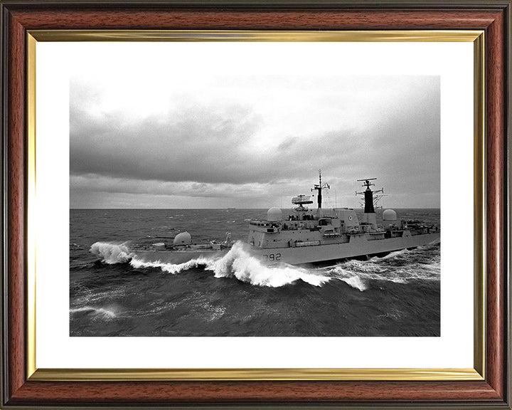 HMS Liverpool (D92) Photo Print - Port Side View - Royal Navy Type 42 Destroyer Hampshire Prints 10 x 8 Classic Frame Yes