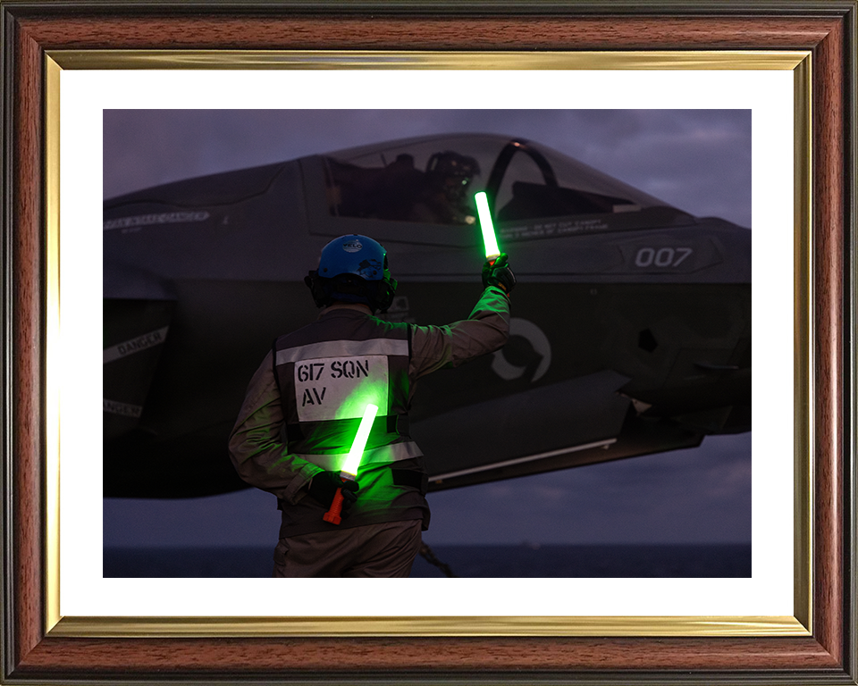 F-35B Lighting Night time Flight 2025 Photo Print - Royal Navy Aircraft Hampshire Prints 10 x 8 Classic Frame Yes