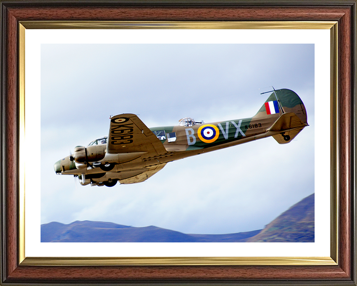 RAF Avro Anson twin-engine in Flight Photo Print - Royal Air Force Aircraft Hampshire Prints 10 x 8 Classic Frame Yes