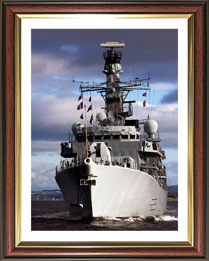 HMS Lancaster (F229) Photo Print - Bow View 2007 - Royal Navy Type 23 Frigate Hampshire Prints 10 x 8 Classic Frame Yes
