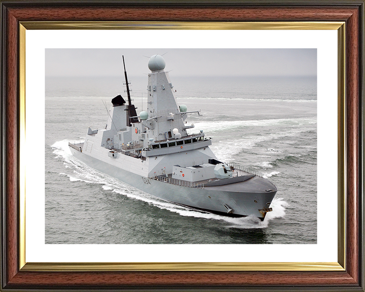 HMS Diamond (D34) Royal Navy Type 45 Destroyer Underway 2011 Photo Print Wall Art Decor Posters, Prints, & Visual Artwork Hampshire Prints 10 x 8 Classic Frame Yes
