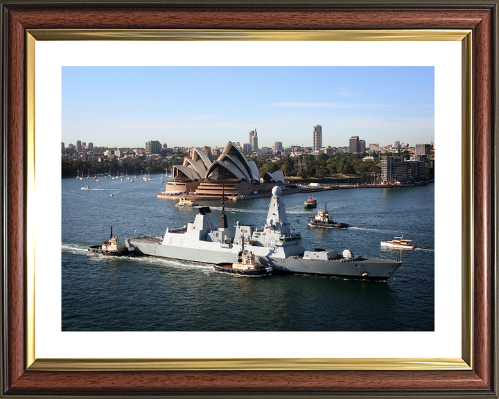 HMS Daring (D32) Photo Print - Sydney Opera House 2013 - Royal Navy Type 45 Destroyer Posters, Prints, & Visual Artwork Hampshire Prints 10 x 8 Classic Frame Yes