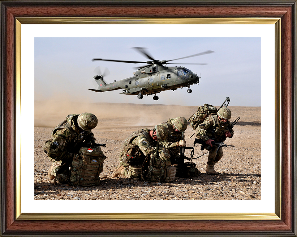 RAF Regiment II Squadron Camp Bastion Photo Print - Royal Air Force Hampshire Prints 10 x 8 Classic Frame Yes