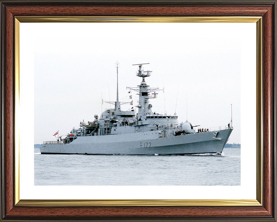 HMS Ambuscade (F172) Royal Navy Type 21 Frigate Entering Harbour Photo Print Wall Art Decor Posters, Prints, & Visual Artwork Hampshire Prints 10 x 8 Classic Frame Yes