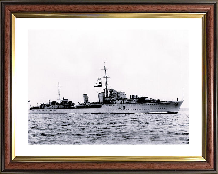 HMS Zulu (L18) Photo Print - at sea - Royal Navy Tribal Class Destroyer Posters, Prints, & Visual Artwork Hampshire Prints 10 x 8 Classic Frame Yes