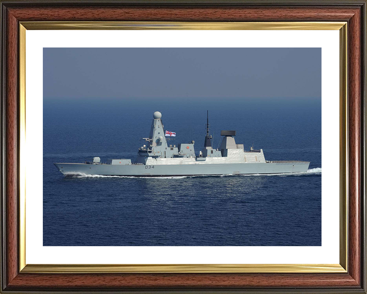 HMS Diamond (D34) Photo Print - At Sea 2012 - Royal Navy Type 45 Destroyer Hampshire Prints 10 x 8 Classic Frame Yes