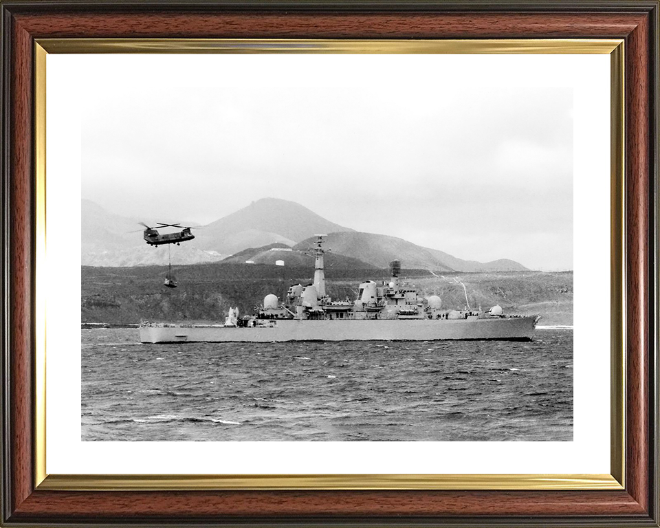 HMS Bristol (D23) Royal Navy Type 82 Destroyer Falklands Photo Print Wall Art Decor Posters, Prints, & Visual Artwork Hampshire Prints 10 x 8 Classic Frame Yes
