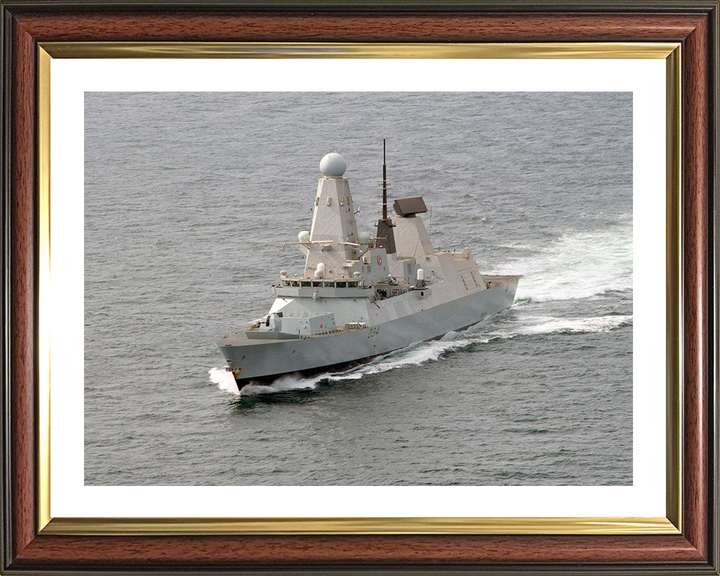 HMS Diamond (D34) Photo Print - Arabian Sea - Royal Navy Type 45 Destroyer Hampshire Prints 10 x 8 Classic Frame Yes